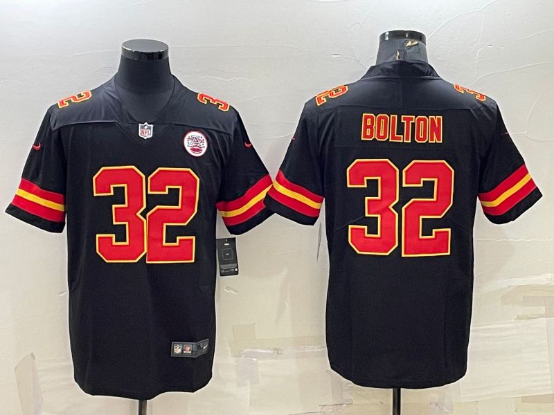 Men Kansas City Chiefs #32 Bolton Black 2022 Vapor Untouchable Limited Nike NFL Jersey